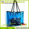 2013 clear pvc shoulder bag blue transparent beach bag